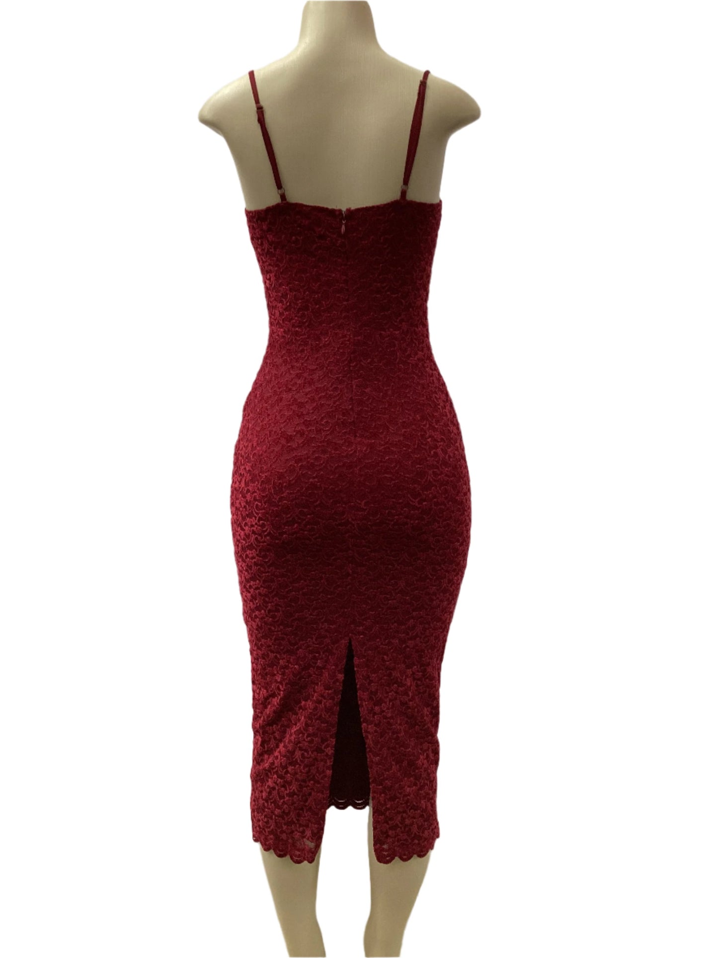 Velvet Flower Midi Dress