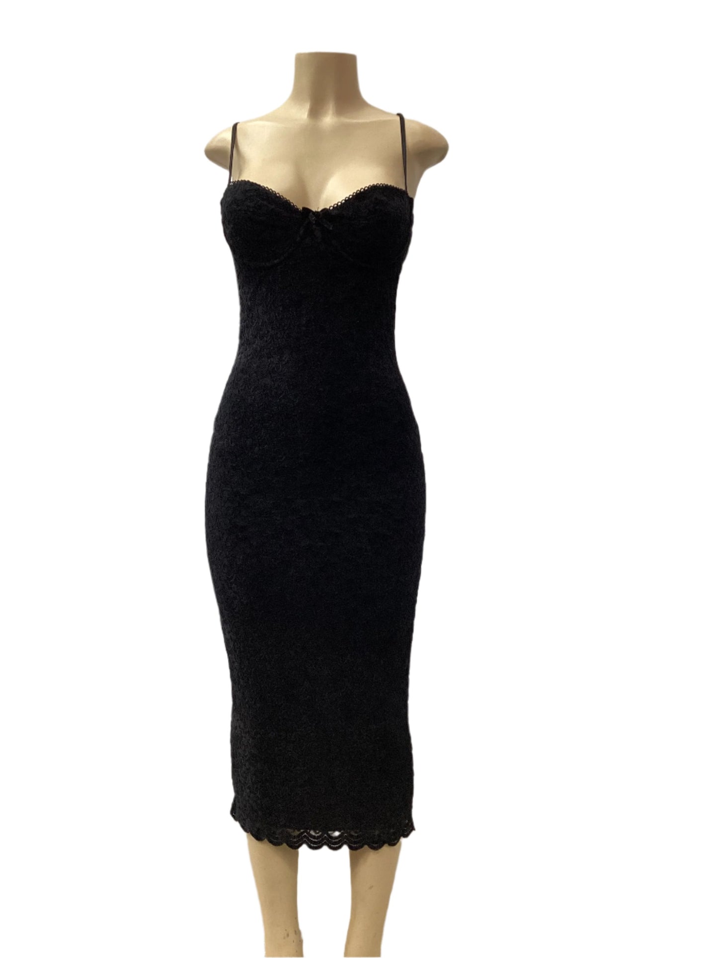 Velvet Flower Midi Dress