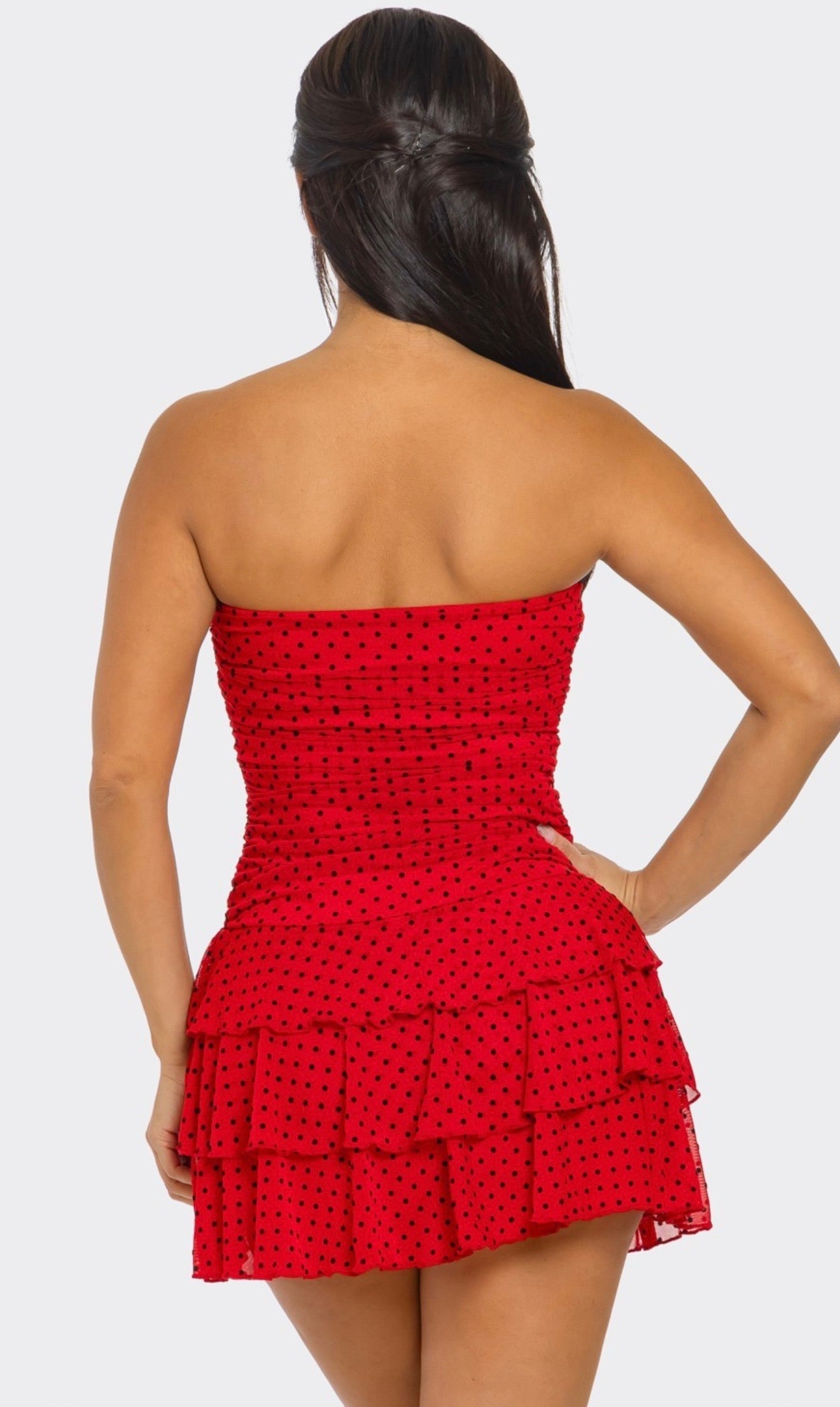Tube Polka Dot Romper Dress