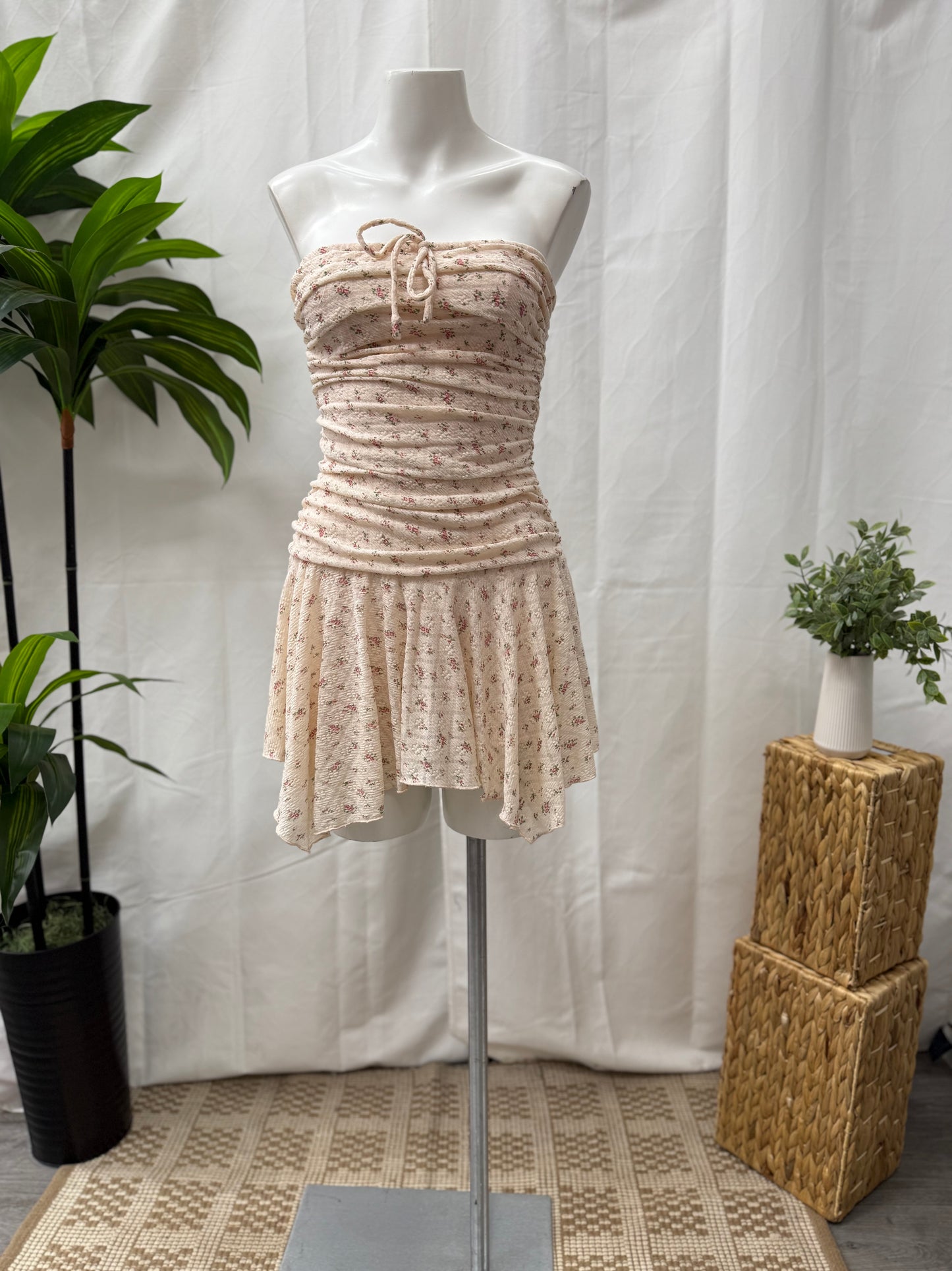 Spring Flower Romper Dress