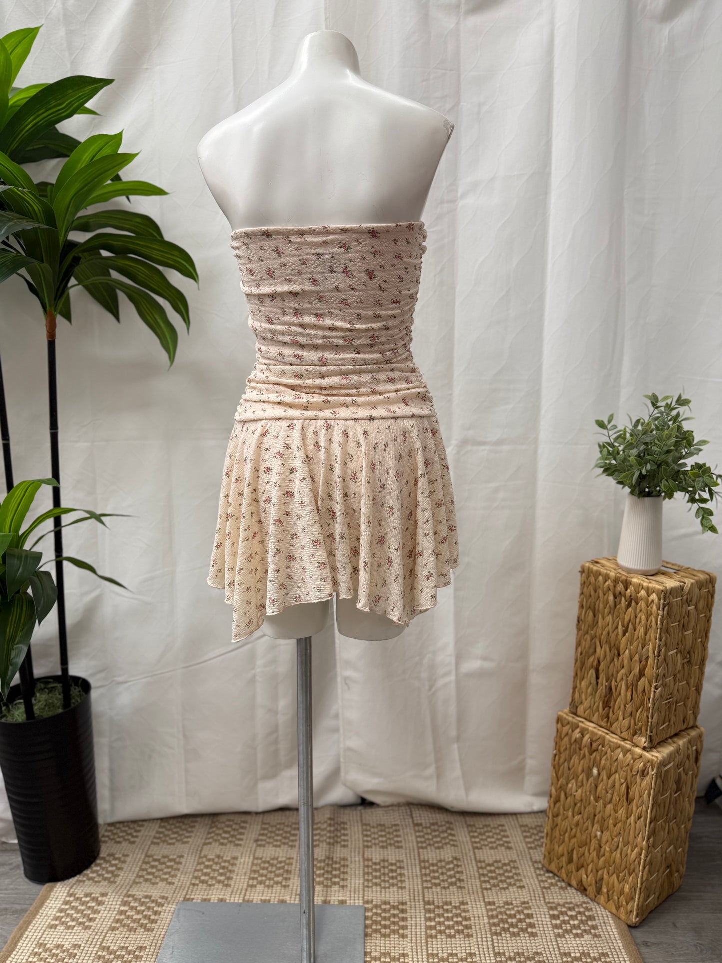 Spring Flower Romper Dress
