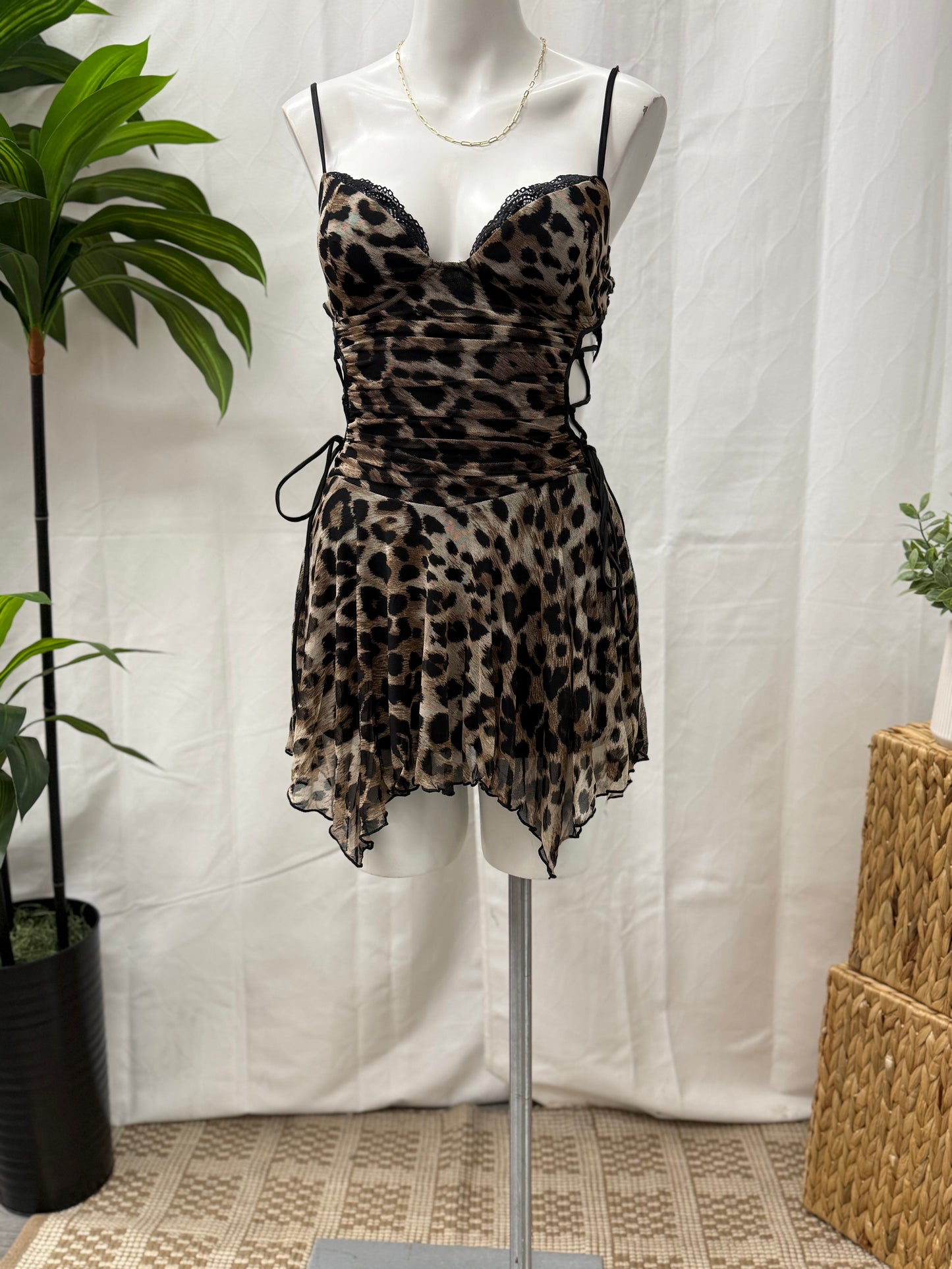 Fairy Cheetah Romper Dress