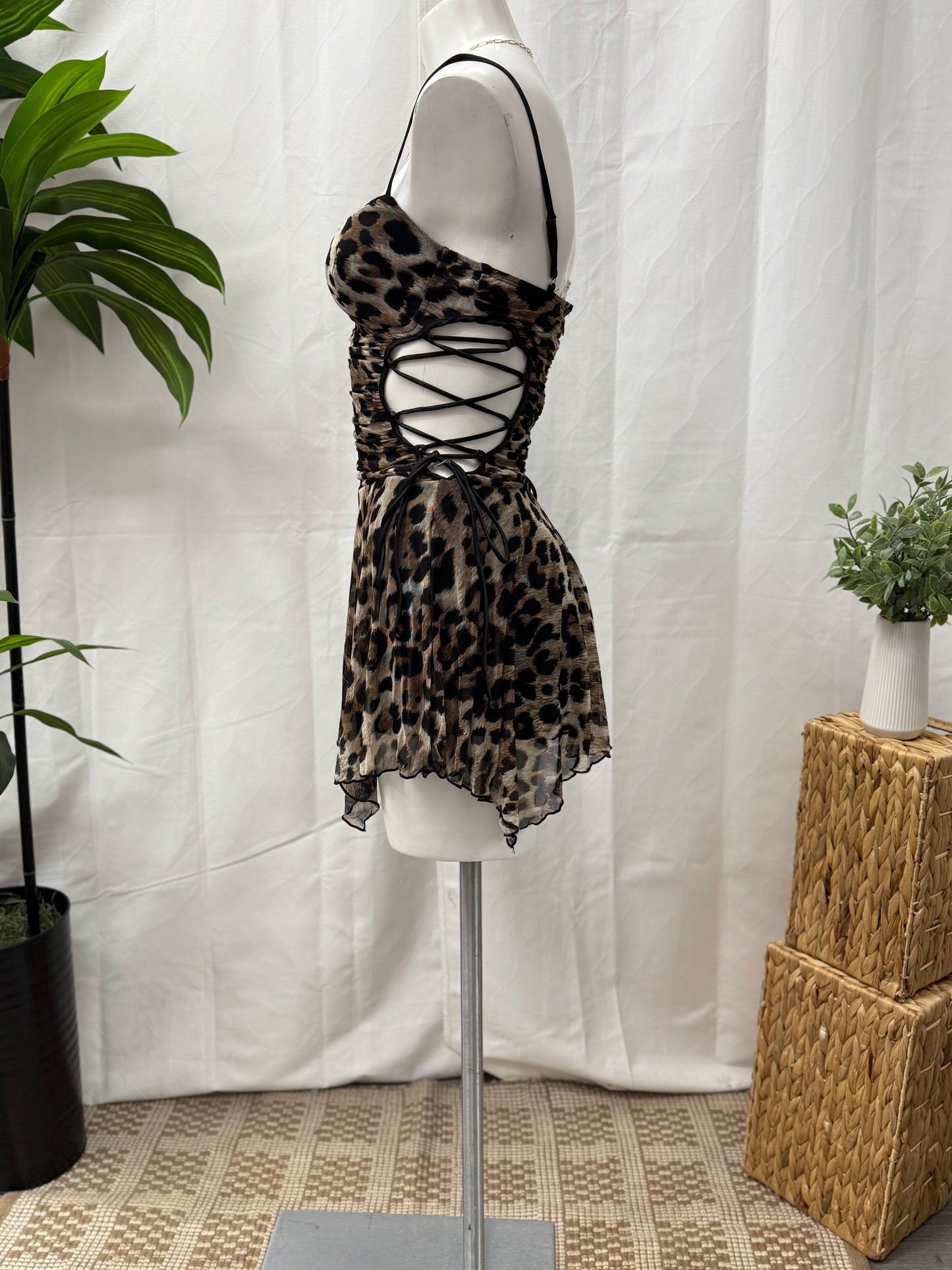 Fairy Cheetah Romper Dress