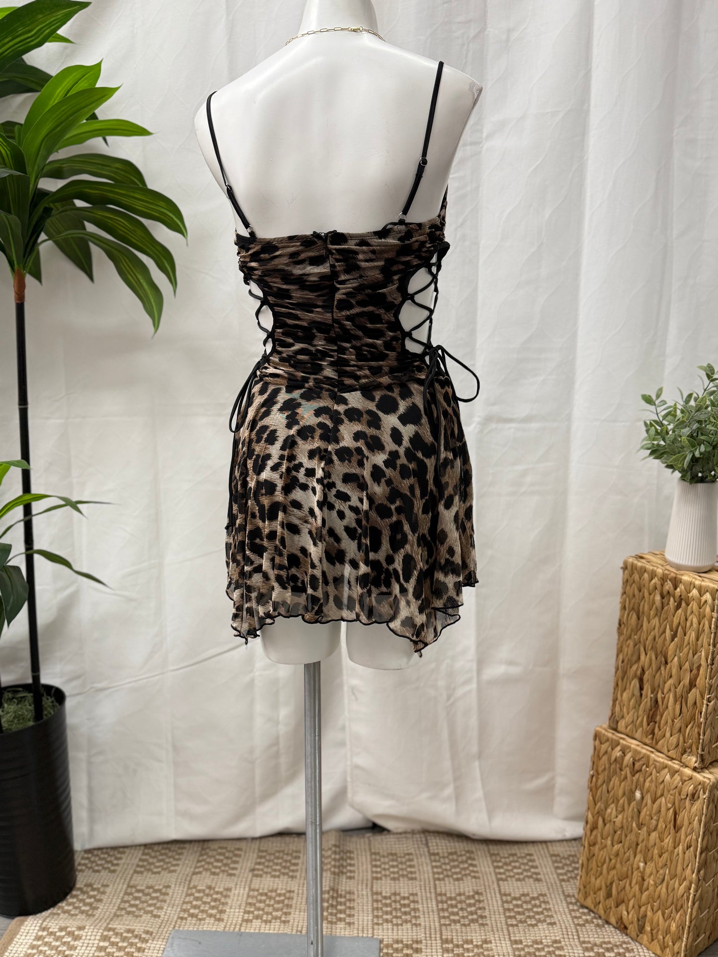 Fairy Cheetah Romper Dress