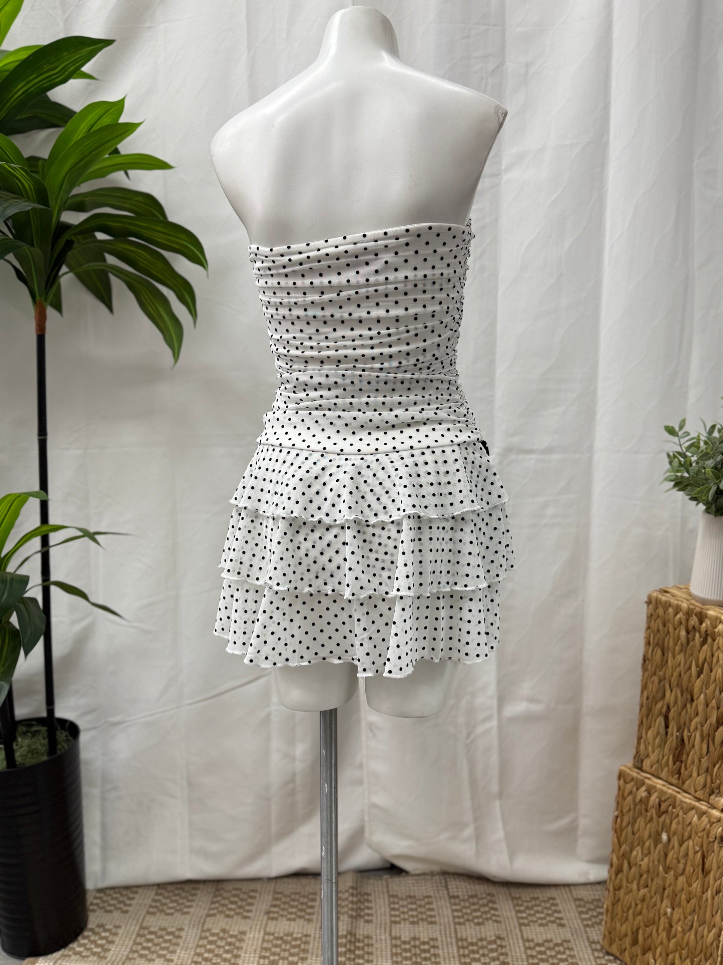 Tube Polka Dot Romper Dress