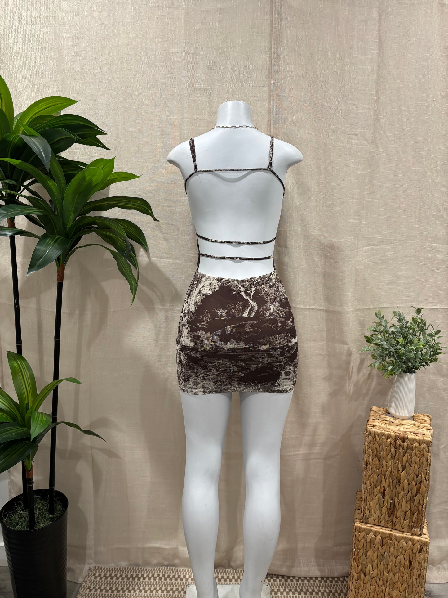 Vintage Open Back Dress