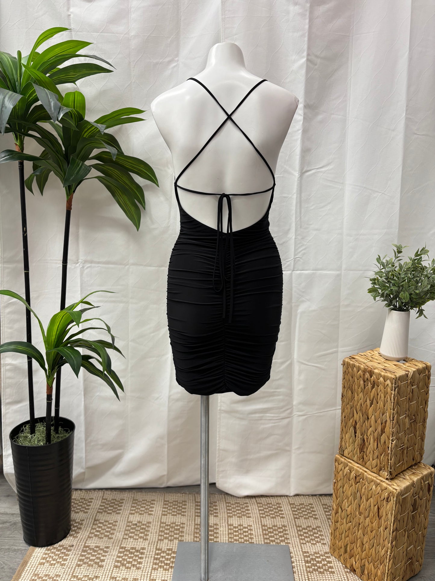 Rihanna Open Back Dress