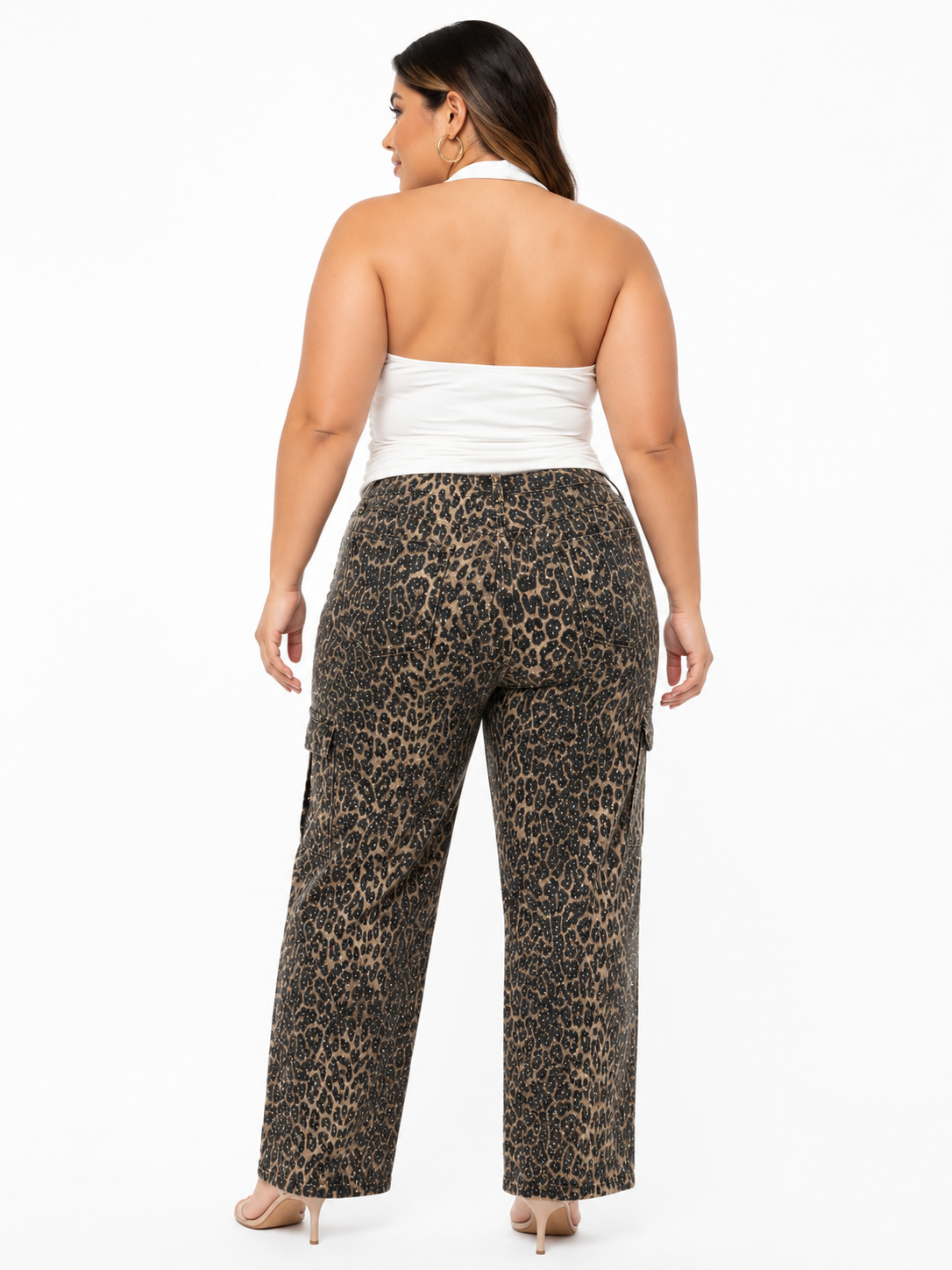 Crystal Cheetah Cargo Jean