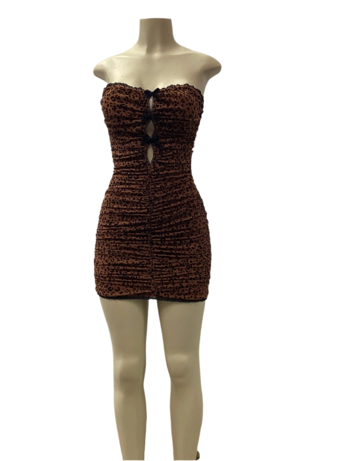 Cheetah Bow Mini Dress
