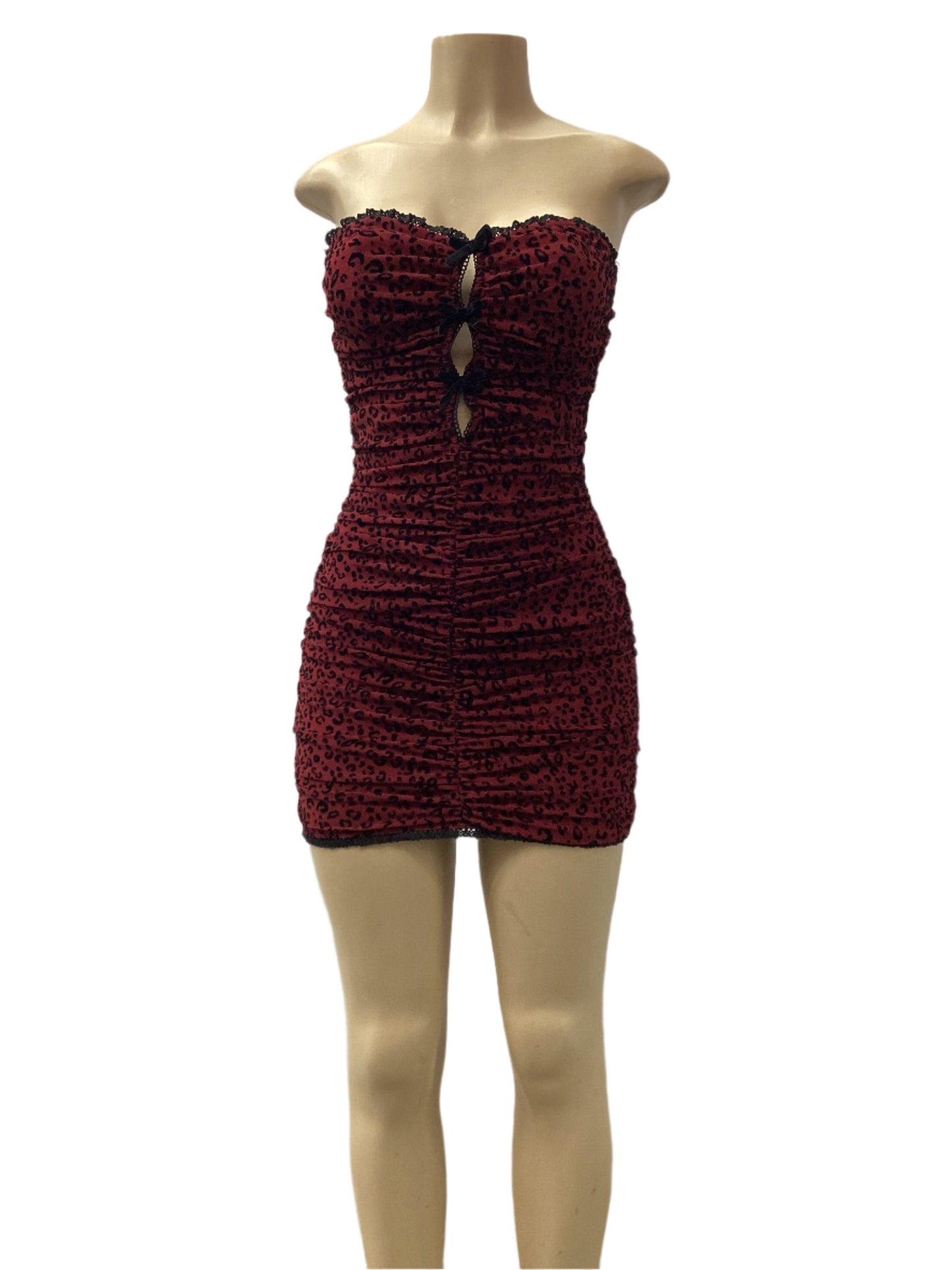 Cheetah Bow Mini Dress